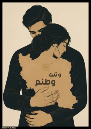 خرید تابلو دیواری عاشقانه طرح تنت وطنم کد 1132
